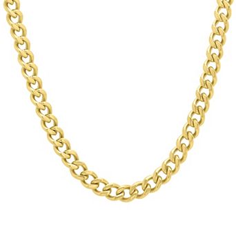 Steel Nation Men's 22-Inch Stainless Steel Curb Chain Necklace