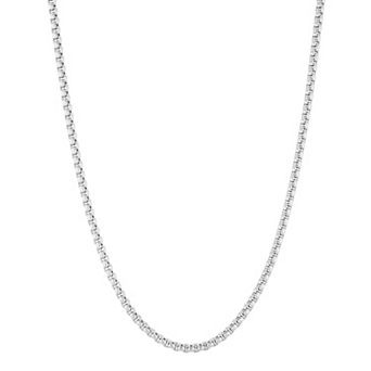 Steel Nation Men's 24-Inch Stainless Steel Box Rolo Chain Necklace