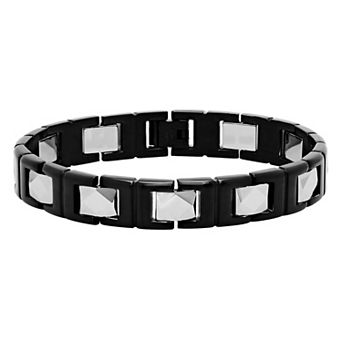 Steel Nation Men's Ion-Plated Stainless Steel & Tungsten Link Bracelet