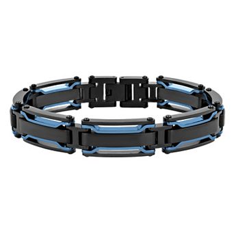 Steel Nation Men's Ion-Plated Stainless Steel Link Bracelet