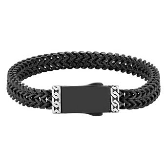 Steel Nation Men's Ion-Plated Stainless Steel Double Link Bracelet