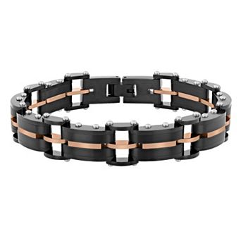 Steel Nation Men's Ion-Plated Stainless Steel Link Bracelet