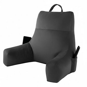 Memory Foam Reading Pillow with Arms Support Bed Couch TV Lounge Portable Storage