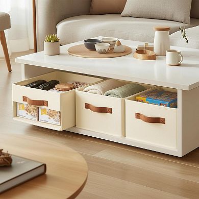 Closet Organizers Fabric Drawers Stackable Foldable Clear Window Storage Bins