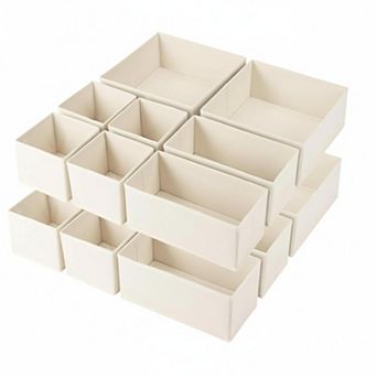 Drawer Organizer Set Foldable Closet Storage Dividers for Clothes Socks Bra Ties Scarves