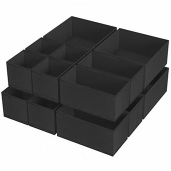 Drawer Organizer Set Foldable Closet Storage Dividers for Clothes Socks Bra Ties Scarves