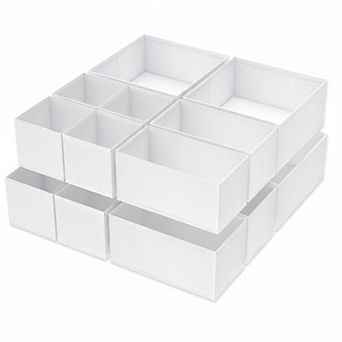 Drawer Organizer Set Foldable Closet Storage Dividers for Clothes Socks Bra Ties Scarves