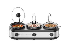 Chefman Triple Slow Cooker & Buffet Server