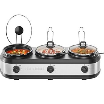 Chefman Triple Slow Cooker & Buffet Server