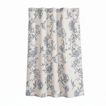 Cotton Floral Hummingbird Cottagecore Shower Curtain Set Spring Country Bathroom Decor