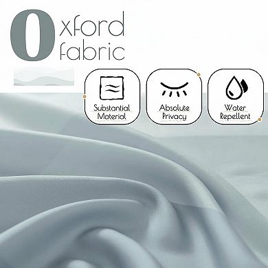 Ombre Wave Shower Curtain Waterproof Fabric Bathroom Decor with 12 Hooks
