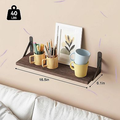 Floating Shelves for Wall Sturdy Wood Mounted Storage for Bedroom Bathroom Living Room Kitchen Decor