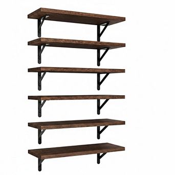 Floating Shelves for Wall Sturdy Wood Mounted Storage for Bedroom Bathroom Living Room Kitchen Decor