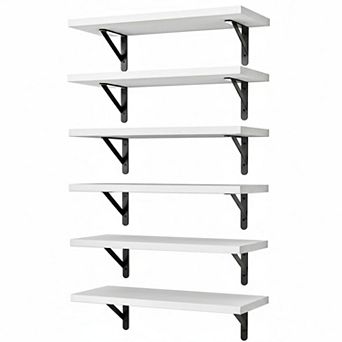 Floating Shelves for Wall Sturdy Wood Mounted Storage for Bedroom Bathroom Living Room Kitchen Decor
