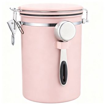 Stainless Steel Airtight Coffee Canister with Date Tracker Scoop for Beans Ground Sugar Tea Storage