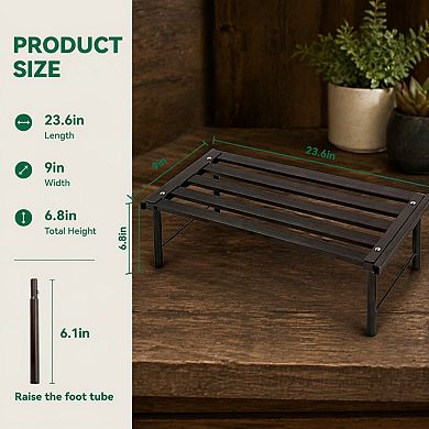 Rust-proof Aluminum Plant Stand Heavy Duty Indoor Outdoor Display Shelf