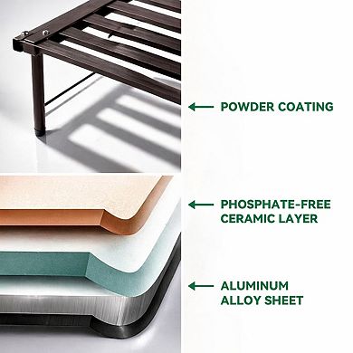 Rust-proof Aluminum Plant Stand Heavy Duty Indoor Outdoor Display Shelf