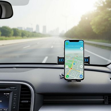 Upgraded Military-Grade Car Phone Holder 3-in-1 Dashboard/Windshield Air Vent One-Button