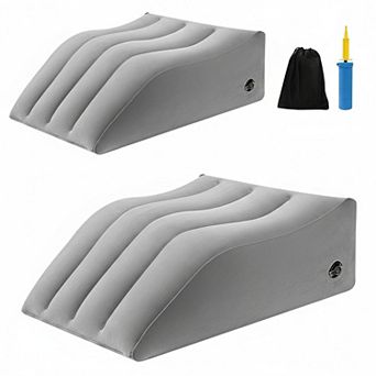 Inflatable Leg Elevation Wedge Pillow 45° Support Pain Relief Sleeping Swelling Recovery Portable