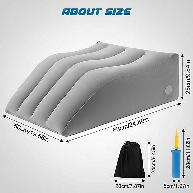 Inflatable Leg Elevation Wedge Pillow 45° Support Pain Relief Sleeping Swelling Recovery Portable
