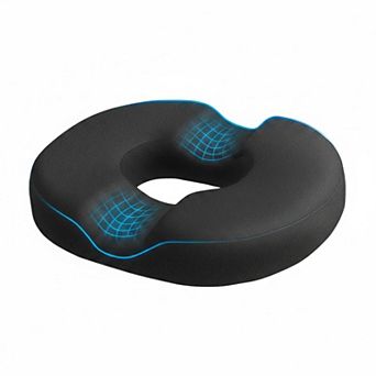 Donut Pillow Seat Cushion Memory Foam Tailbone Pain Relief Hemorrhoid Comfort Ergonomic