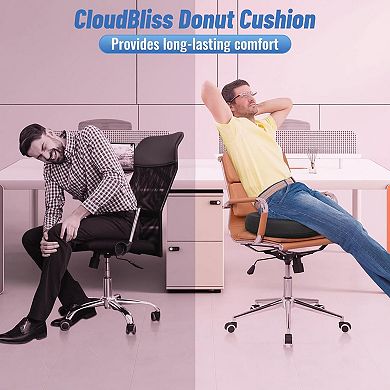 Donut Pillow Seat Cushion Memory Foam Tailbone Pain Relief Hemorrhoid Comfort Ergonomic