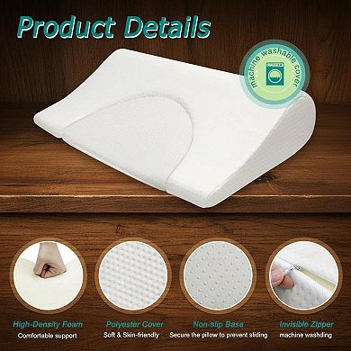 Turning Wedge Pillow for Bed Positioning Side Sleeping Incline Foam Multi Functional Support
