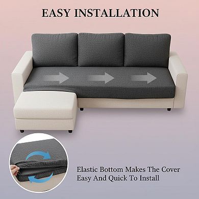 Stretch Couch Cushion Slipcovers Furniture Protector High Quality Fabric Easy Install