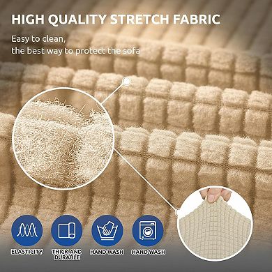 Fuzzy Washable Couch Cover Non Slip Thick Soft Pet Protector for Sofa