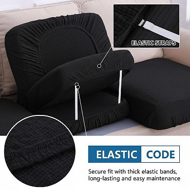 Waterproof Couch Cushion Covers Non Slip Washable Soft Thick Stretch Jacquard Elastic Bottom
