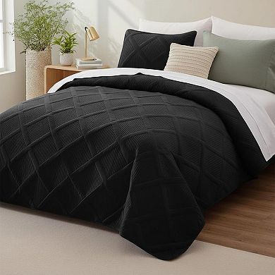 Quilt Set with Pillow Shams Striped Pattern Soft Lightweight All Seasons Bedspread Coverlet