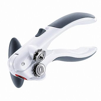 Manual Can Opener Locking Mechanism Magnetic Lid Lifter Stainless Steel Smooth Edge Easy Turn Handle