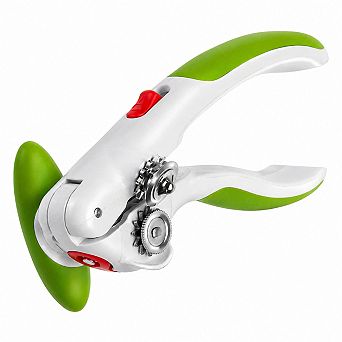 Manual Can Opener Locking Mechanism Magnetic Lid Lifter Stainless Steel Smooth Edge Easy Turn Handle