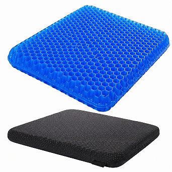 Gel Seat Cushion Breathable Non-slip Cover Relieves Pain Office Car