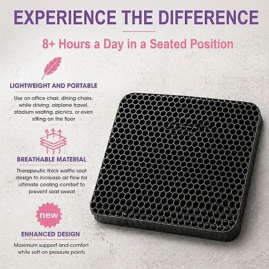 Gel Seat Cushion Double Thick Egg for Long Sitting Office Car Tailbone Pain Relief