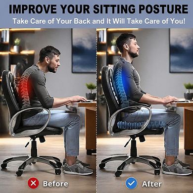 Gel Seat Cushion Double Thick Egg for Long Sitting Office Car Tailbone Pain Relief