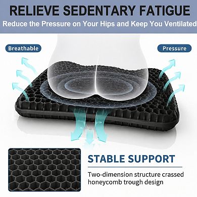Gel Seat Cushion Double Thick Egg for Long Sitting Office Car Tailbone Pain Relief