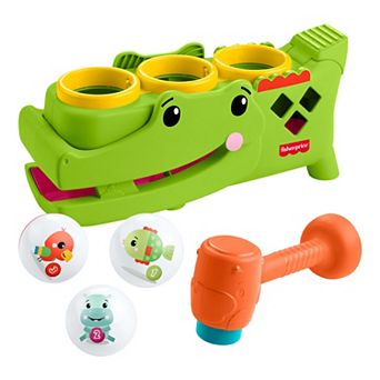 Fisher-Price Sit & Tap Rolligator Pounding Activity Toy with 3 Balls & Hammer