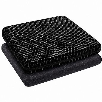 Gel Seat Cushion Soft Breathable Comfort Office Home Car Travel Pain Relief Easy Clean
