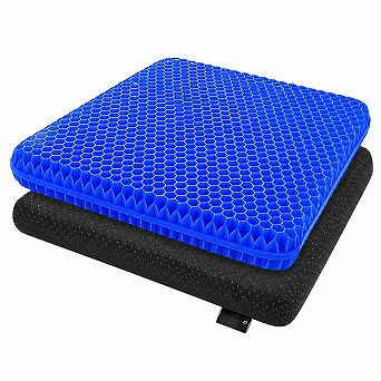 Gel Seat Cushion Soft Breathable Comfort Office Home Car Travel Pain Relief Easy Clean