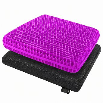 Gel Seat Cushion Soft Breathable Comfort Office Home Car Travel Pain Relief Easy Clean