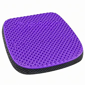 Large Gel Seat Cushion with Non-slip Cover Soft Breathable for Long Sitting Office Car