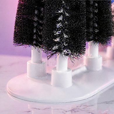 Triple Brush Bar Glass Washer 3 Brushes Suction Base Nonbattery
