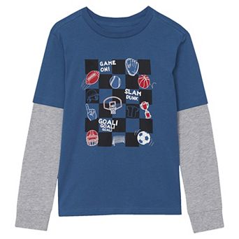 Boys 8-20 Lands' End Long Sleeve Graphic Tee in Husky