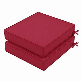 Outdoor Chair Cushions Water Resistant UV Protected Thick Seat Cushions with Ties for Patio Garden