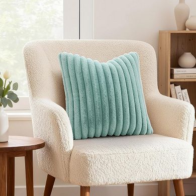 Faux Fur Pillowcases 2 Cream White Soft Plush Decorative Throw Covers