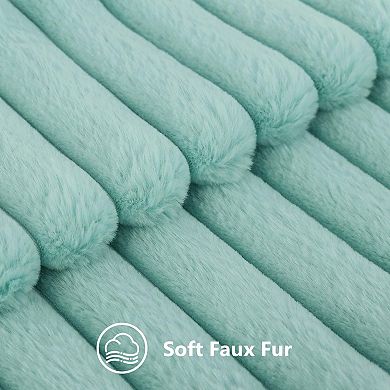 Faux Fur Pillowcases 2 Cream White Soft Plush Decorative Throw Covers