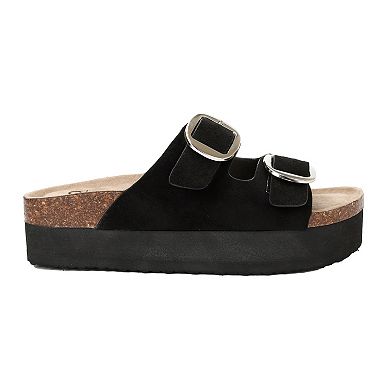 Yoki Grace-02 Women's Big Buckle Footbed Platform Sandals