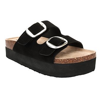 Yoki Grace-02 Women's Big Buckle Footbed Platform Sandals