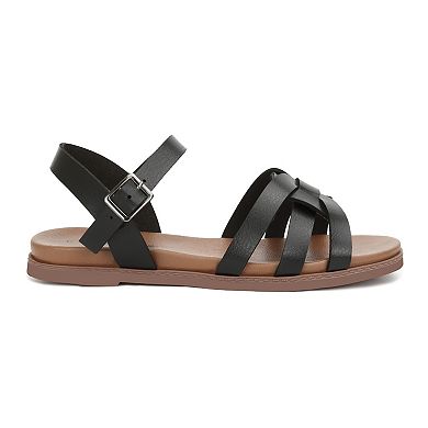 Yoki Doreen-09 Women's Slingback Flat Sandals
